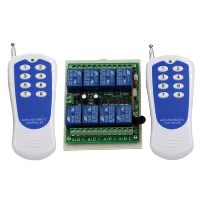 

MITI New DC 12V 8 CH channel RF Wireless Remote Control Switch 315Mhz remote control for Light / Gate Free Shipping