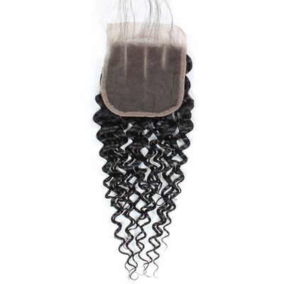 

Ishow Hair Good Quality 7A Unprocessed Peruvian Curly Virgin Hair 44 Lace Closure FreeMiddleThree Part