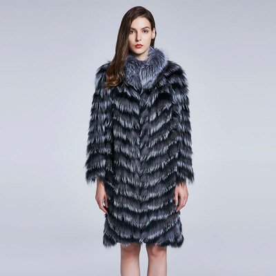 

Womens Winter Warm Coat Fox Hair Collar Real Fur Coat Furry Fox Hair Women Clothes Round Collar Warm Fashion 2018 New Discount