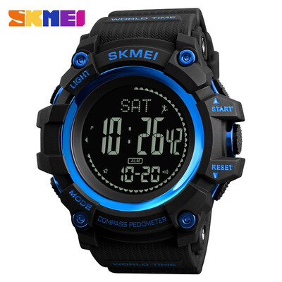 

SKMEI For Men Outdoor Sports Watch Pedometer Waterproof Sports Calorie Countdown World Time Clock 1224