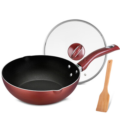 

Jingdong Supermarket Ai Shida induction cooker general fire dragon eyes less fumes new non-stick pan wok frying pan GT8328E