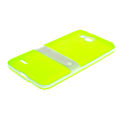 

MOONCASE Huawei 3X Case Jelly color Silicone Gel TPU Skin Slim With Stand Back Case Cover for Huawei Honor 3X G750 Green