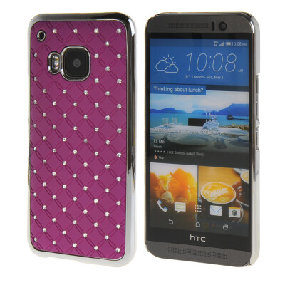 

MOONCASE HTC One М9 Футляр Роскошные Chrome горный хрусталь Bling Звезда Вернуться Дело Чехол для HTC One M9 фиолетовый