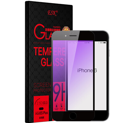 

ESK iPhone6 ​​/ 6с Plus стали мембраны Apple, 6 / 6с Плюс полный экран высокой четкости Blu-стеклянная мембрана анти-взрывобезопасный защита телефон фильм JM107- черный