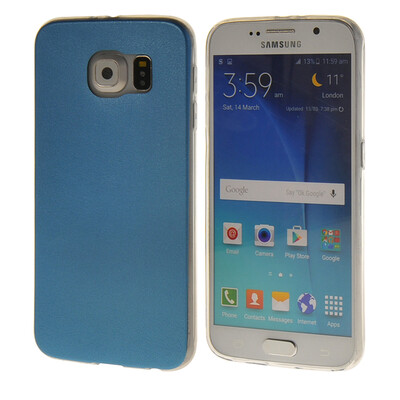 

MOONCASE New Soft Silicone Gel TPU Flexible Shell Protective Case Cover for Samsung Galaxy S6 Blue