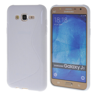 

MOONCASE Galsxy J5 Case  - Line Flexible Durable Silicone Gel TPU Skin Slim Case Cover for Samsung Galsxy J5 White