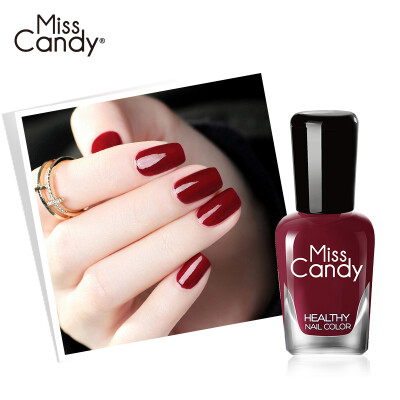 

Miss Candy Healthy Manicure Tasteless Long Lasting Tear Nail Polish White Red Nail Polish Silk Wine Red NA004