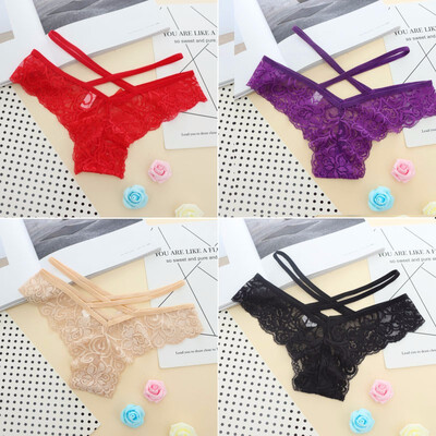

Lbellagiovanna 4 pack girls ultra-thin lace thong Panties female G-strigs seamless Underwear intimate sexy bragas -M underpant