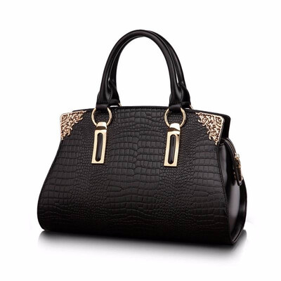 

Fashion Big Women Tote Bag crocodile Genuine Leather Bag Women Solid Handbag Ladies Shoulder Messenger Bag handbags