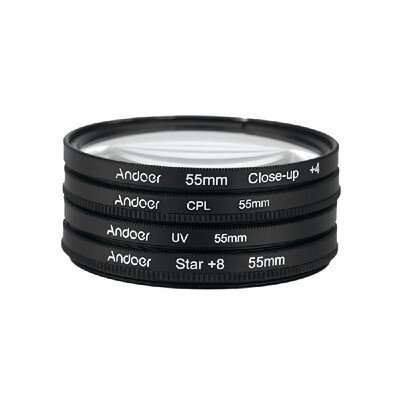 

49mm 52mm 55mm 58mm 62mm 67mm 72mm 77mm Filter Kit UV CPL Close Up 4 Star 8 Point for Nikon Canon DSLR Cameras PJ50