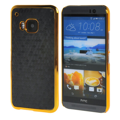 

MOONCASE Flash Flake Skin Gold Chrome Hard Back Case Cover for HTC One M9 Black