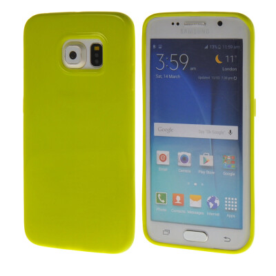 

MOONCASE Smooth Skin Soft Silicone Gel TPU Flexible Shell Protective Case Cover for Samsung Galaxy S6 Edge Yellow