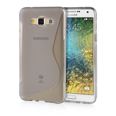 

MOONCASE S - Line Soft Flexible Silicone Gel TPU Skin Shell Back ЧЕХОЛ ДЛЯ Samsung Galaxy E7 Grey