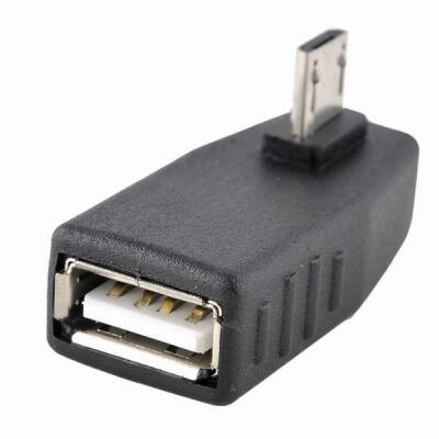 

Huayuan Right Angle USB 2.0 Micro Male to USB Female Host OTG Adapter for SamSung i9100 i9300