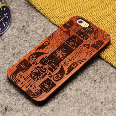 

Wood Phone Case For iPhone 5 5S 6 6S 6Plus 7 7Plus Cover Wooden Shockproof