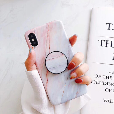 

WITWITACE Marble Matte Soft IMD Case For iPhone X 6 7 8 Plus TPU Full Cover Capinha para With Stander For iPhone 8 7 Plus