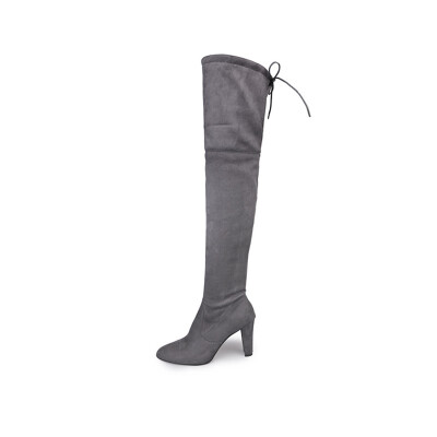 

2018 New Shoes Women Boots Black Over the Knee Boots Sexy Female Autumn Winter lady Thigh High Boots