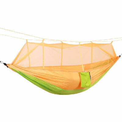 

Portable Lightweight Parachute Nylon Camping Mosquito Nets Hammocks for Outdoor Hiking Travel Backpacking Style 1