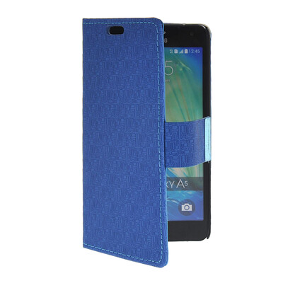 

MOONCASE кожи высокого качества Сторона Флип кошелек держателя карты Чехол с Kickstand чехол для Samsung Galaxy A5 синий