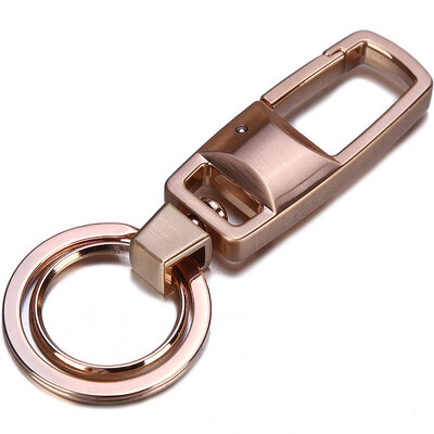 

Jingdong supermarket JOBON Zhongbang key chain ring car key chain chain mother double key chain waist hanging type ZB-020G rose gold