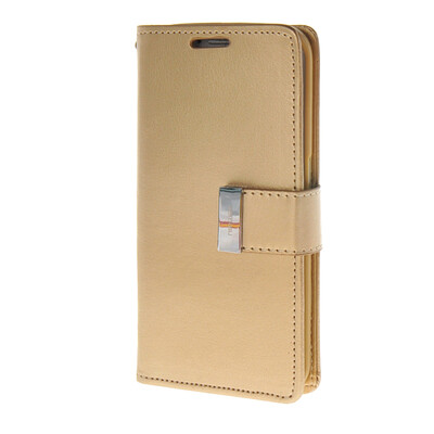 

MOONCASE Synthetic PU Leather чехол для Wallet Flip Card Slot Holster Pouch Stand Samsung Galaxy S6 Edge Gold