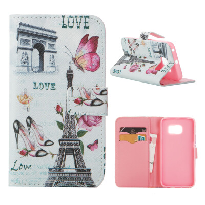 

MOONCASE Case for Samsung Galaxy S6 Edge Flip PU Leather Fold Wallet Card Slot Kickstand Back Case Cover [Pattern series] /a09