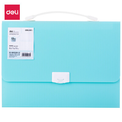 

Deli deli fashion portable organ bag test paper package A4 multi-layer file information package business package mint green 5237