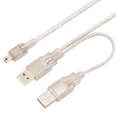 

Shanze SAMZHE UY-008 high-speed USB30 mobile hard disk data cable 2A MICRO B hard disk box cable with a USB auxiliary power supply 1 meter