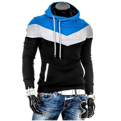 

Zogaa New Mens Hoodie Slim Casual Patchwork