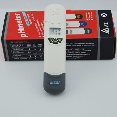 

AZ8682 Waterproof Digital PH Testing Pen PH Meter Temperature Tester With LCD Dual Display Range 0-140PH Accuracy 005PH