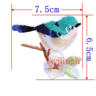 

1 Pcs Top New Brand Patches Bird Red Rose Flower Embroidered Patch DIY Iron On Sew On Fabric Repair Clothing For Wedding Patches