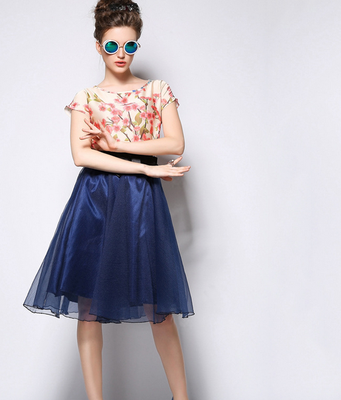 

Lovaru ™2015 spring and summer high waist solid color chiffon skirts wild section popular Creative