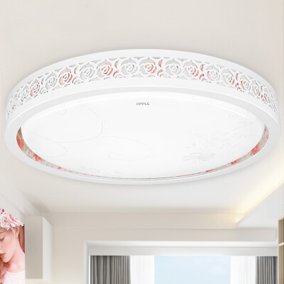 

【Jingdong Supermarket】 Op lighting LED ceiling lamp round bedroom lamp living room study lighting romantic pasture 36 watts white light