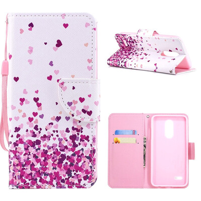 

MOONCASE Doug X9 Mini painted leather case with small hand rope - pink heart