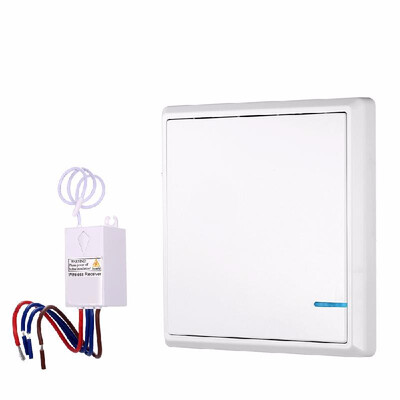 

AC 180275V Wireless Switch Transmitter Switch Receiver Controller No Wiring Remote Control Waterproof House Lighting & Appliances