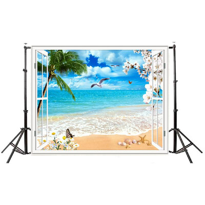 

2018 Summer Seascape Beach Dreamlike Haloes 3D Photography Background Screen Photo Video Photography Studio Fabric Props Backdrop