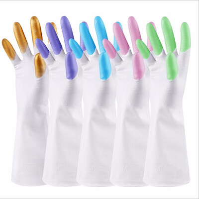 

Long Sleeve Kitchen Antiskid Waterproof Household Glove Warm Dishwashing Glove Water Dust Stop Cleaning Latex Rubber Gloves