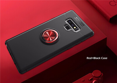 

Goowiiz Phone Case For Samsung Galaxy Note 9 Luxury Metal Ring Magnetic Bracket TPU Shockproof Cooling