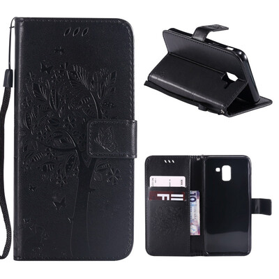 

MOONCASE Samsung Galaxy J6 Embossed Cat&Bark Cover - Black