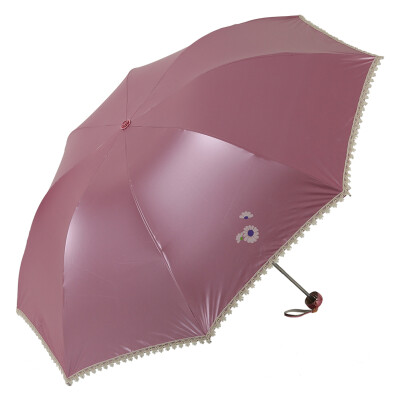 

【Jingdong Supermarket】 Paradise umbrella creative fashion princess sunny umbrella color plastic sun umbrella umbrella three umbrella umbrella 30052 Chunhua silk color purple pottery color