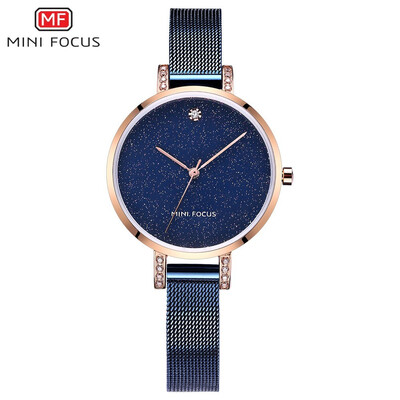 

MINI FOCUS Fashion Casual Stainless Steel Strap Women Quartz Watch MF0160L