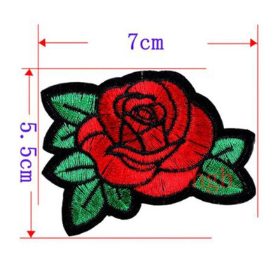

1Pcs New Cartoon Patches Iron On Embroidered Patch Flower Applique Sewing Fabric Repair Clothes Patches Stickers DIY Accessories