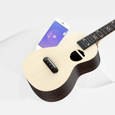 

Populele S2 Acoustic Electric Smart Guitar 23 Inch Ukulele Soprano Bluetooth Mini Guitar Ukulele for Beginners 4 String Guitarra