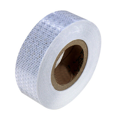 

Teng Chi CT High Reflective Body Warning Tape Reflective Sticker Traffic Car Reflective Film Reflective Strip Truck Anti-collision Warning Sticker Tape Crystal Reflective Film 5cm White 25 Meter