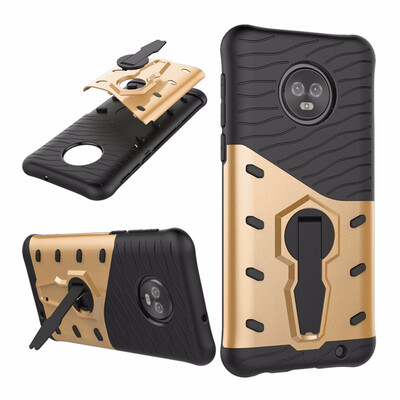 

Goowiiz Phone Case For Motorola Moto G6 2018G6 Plus 2018 Luxury Armor TPUPC Silicone Hard Bracket