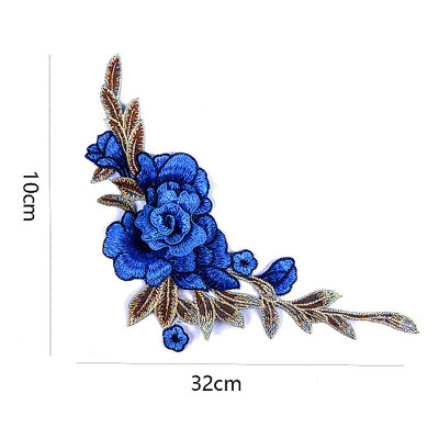 

Sunbling Big Flower Patch Clothing Embroidery Applique For Wedding Dress Lace Multilayer Flower DIY Handmade