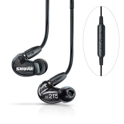 

Shure Shure SE215 In-Ear Headphones Strong Subwoofer Sports HiFi Mobile Phone Headset Transparent