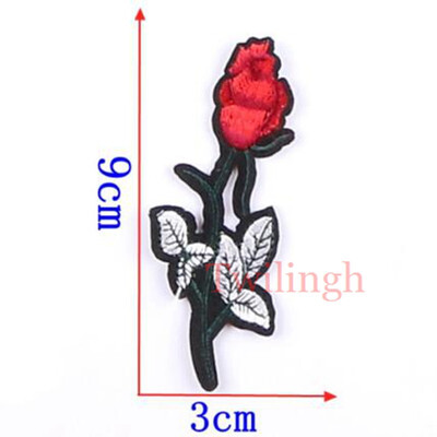 

1Pcs New Cartoon Patches Iron On Embroidered Patch Flower Applique Sewing Fabric Repair Clothes Patches Stickers DIY Accessories