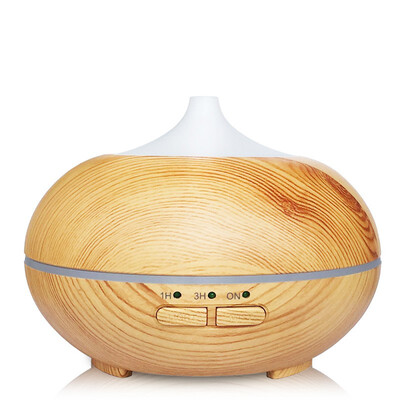 

KBAYBO 150ml Ultrasonic Humidifier Cool Mist Aroma Diffuser Aromatherapy Wood Essential Oil Diffuser LED lights for Office Home