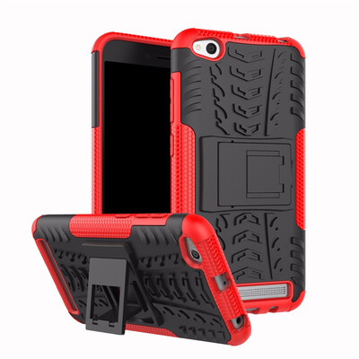 

Goowiiz Phone Case For Xiaomi Redmi 55A5 PlusNote 5 India Armor Tire Texture Rugged Protection PCTPU Silicone